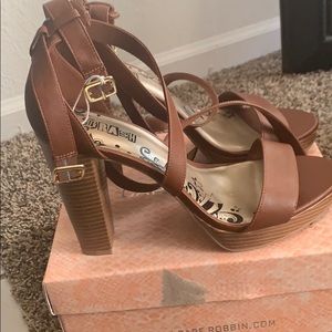Brown high heel